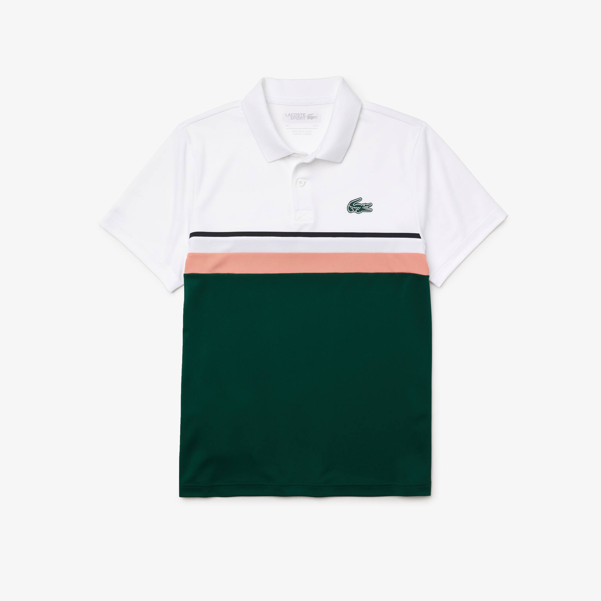 Lacoste Sport Tennis Polo Shirt Herren Weiß Grün Lacoste Sport Tennis Polo Shirt Herren Weiß Grün